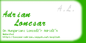 adrian loncsar business card